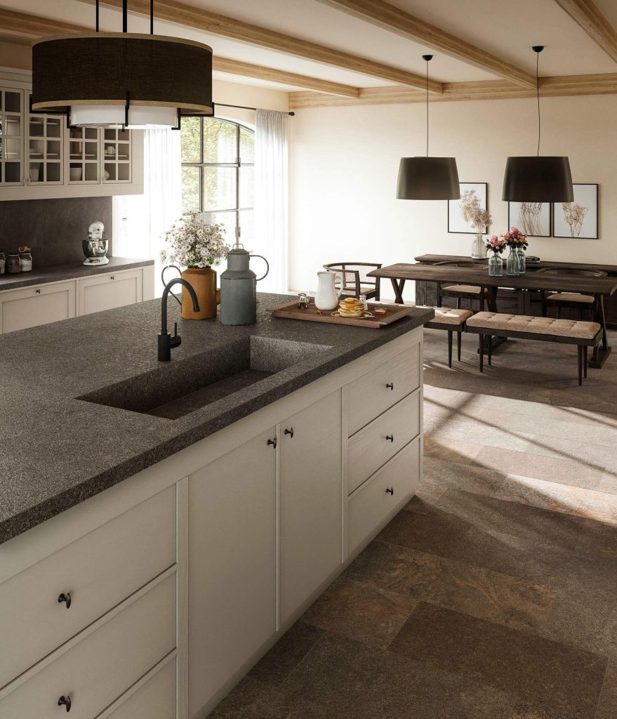 Μεγάλα πλακάκια για πάγκο κουζίνας: Ιδέες για μοντέρνο στυλ και αντοχή