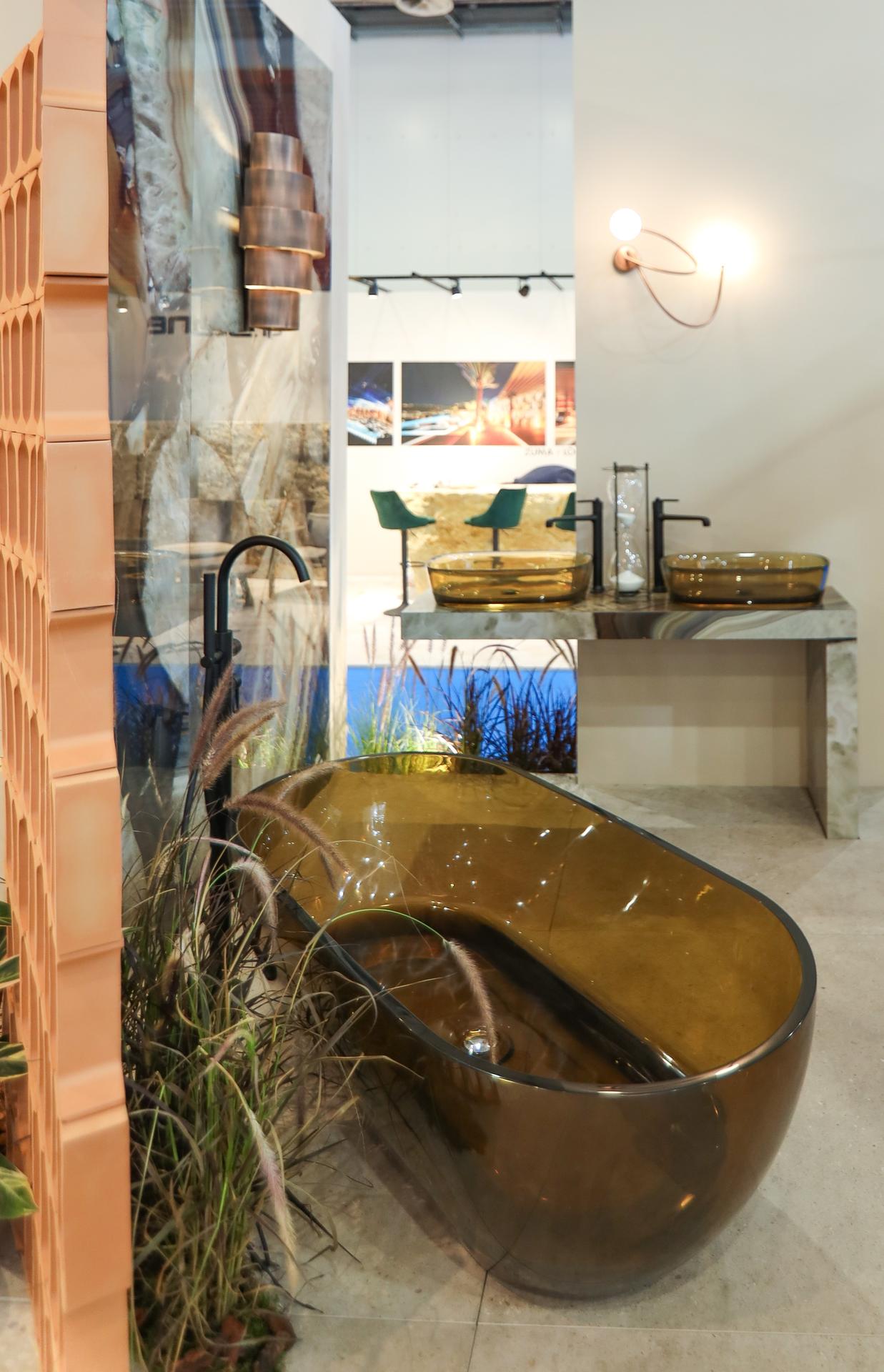 BATHTUB 1600X800X550/1600X760X500MM CRYSTAL BROWN (PINGHU)
