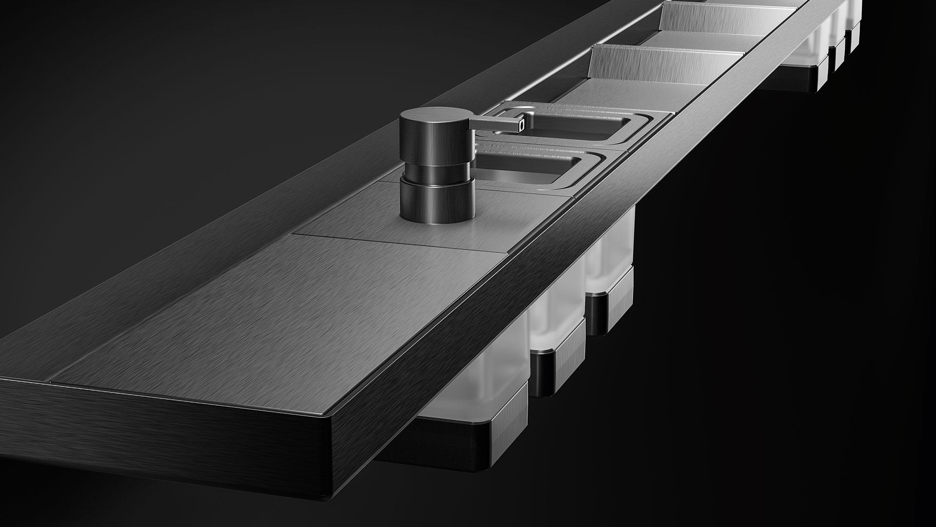 INDISSIMA SOAP DISP.MOD.BRUSHED STAINLESS STEEL