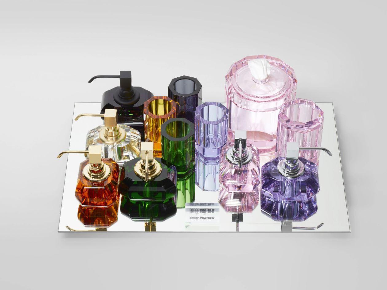 KR SSP KRISTALL Soap dispenser- Pink / Chrome